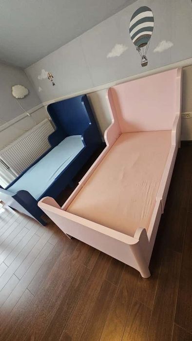 Pat extensibil copii Ikea Busunge albastru