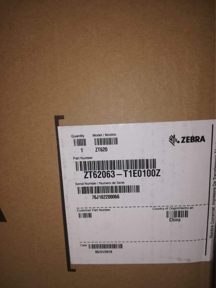 Imprimanta  Zebra ZT620 industriala pentru etichete Sigilata Noua