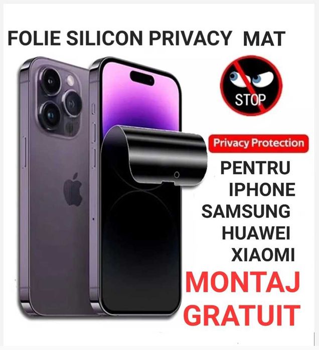 Folie Silicon Privacy Mat Samsung S20 S21 S22 S23 S24 S25 Plus Ultra