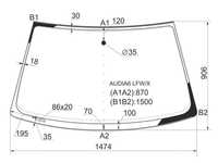 Стекло лобовое  Audi A6