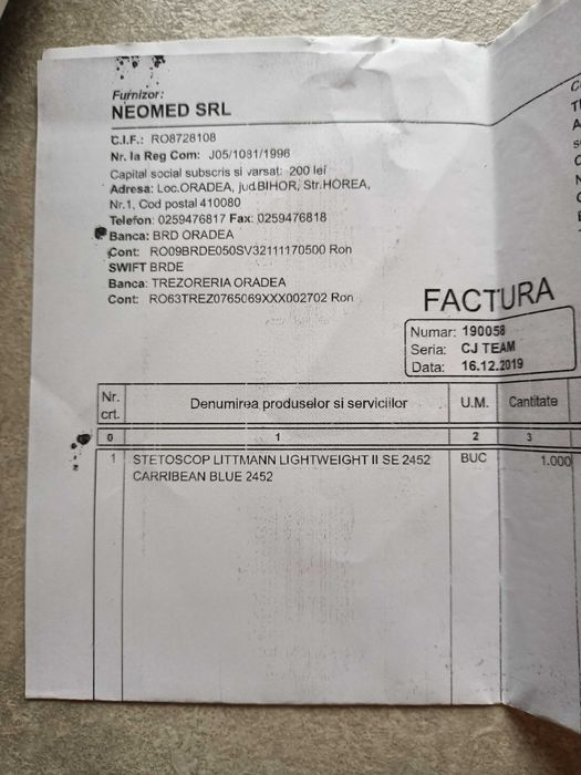 Stetoscop 3M Littmann Lightweight II S.E., culoare Caribbean Blue
