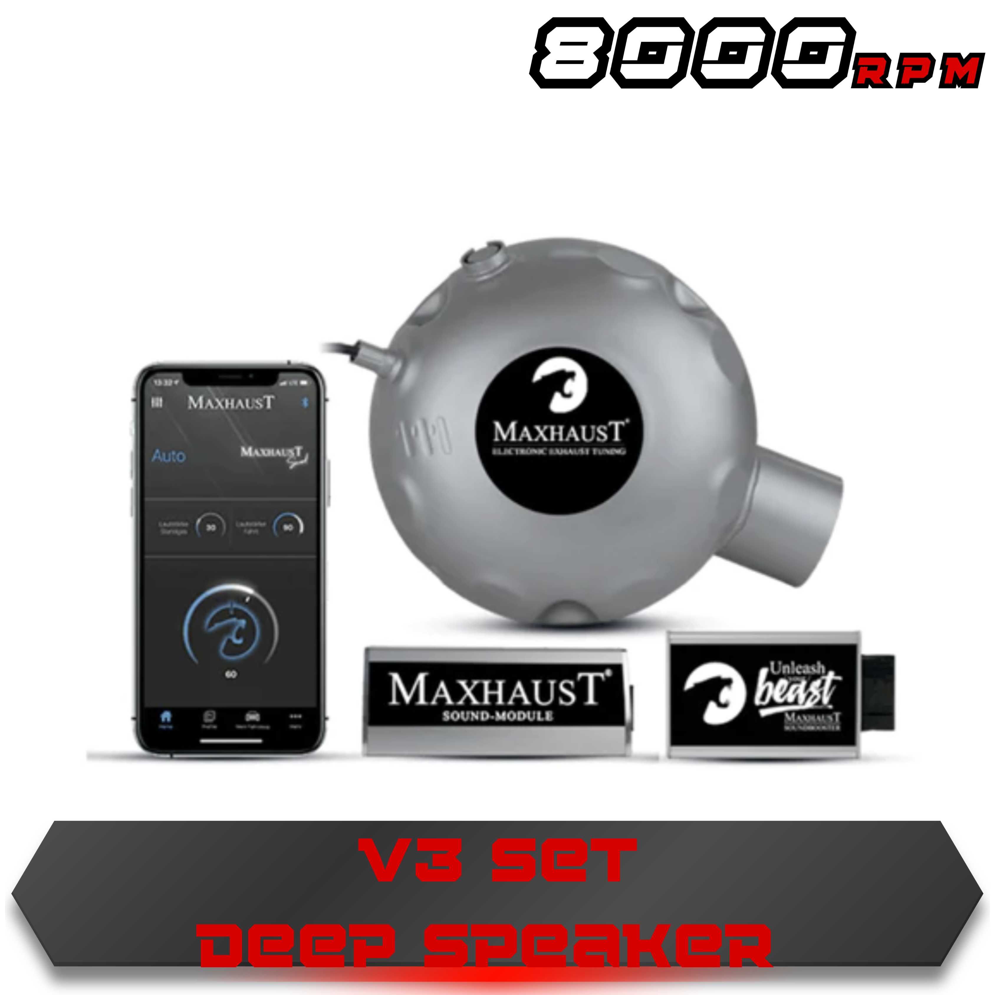 Спортен дълбок V8 звук за VW Maxhaust v3 Active Sound Seat Skoda Cupra
