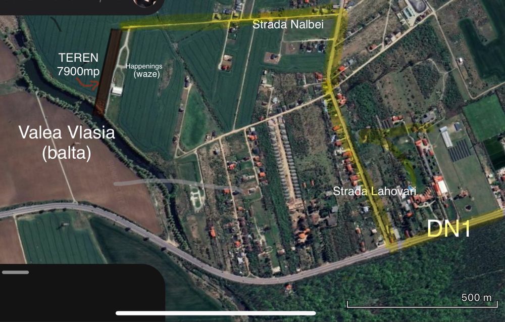 Teren de vanzare Saftica Balotesti iesire la garla