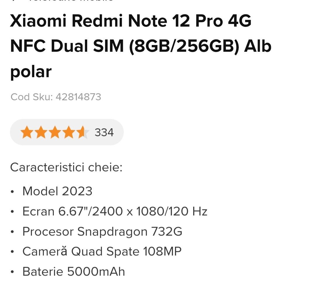 Redmi Note 12 pro NFC
Xiaomi Redmi Note 12 Pro 4G NFC Dual SIM