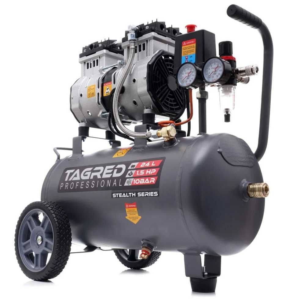 Compresor aer 24L fara ulei silentios 1750W 218 L/min (TA3383)