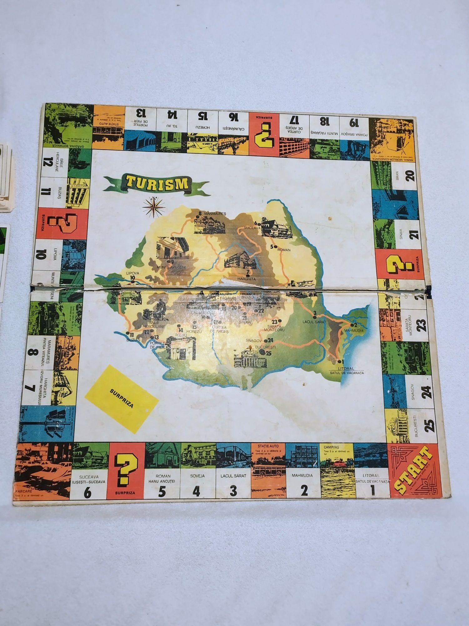 Turism, joc de societate / boardgame din 1984, Romania
