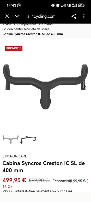 Ghidon carbon Scott Sincross Creston IC SL 400 mm