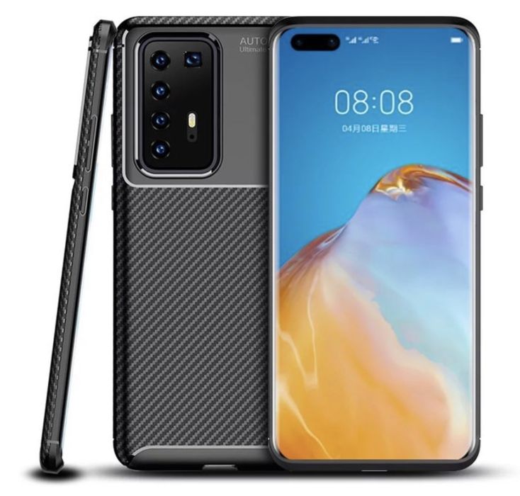 Huawei P40 P30 PRO - Husa Slim Din Silicon Carbon Neagra 0,35MM