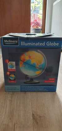 Glob geografic pamantesc iluminat, 30 cm
