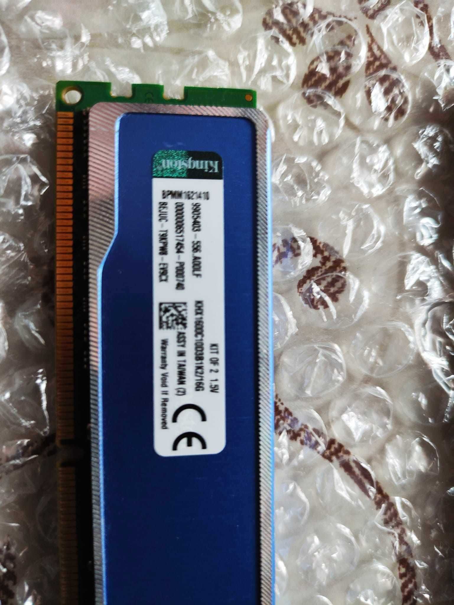 Memorie Kingston HyperX Blu 2x 8GB, DDR3, 1600MHz, CL10, 1.5V