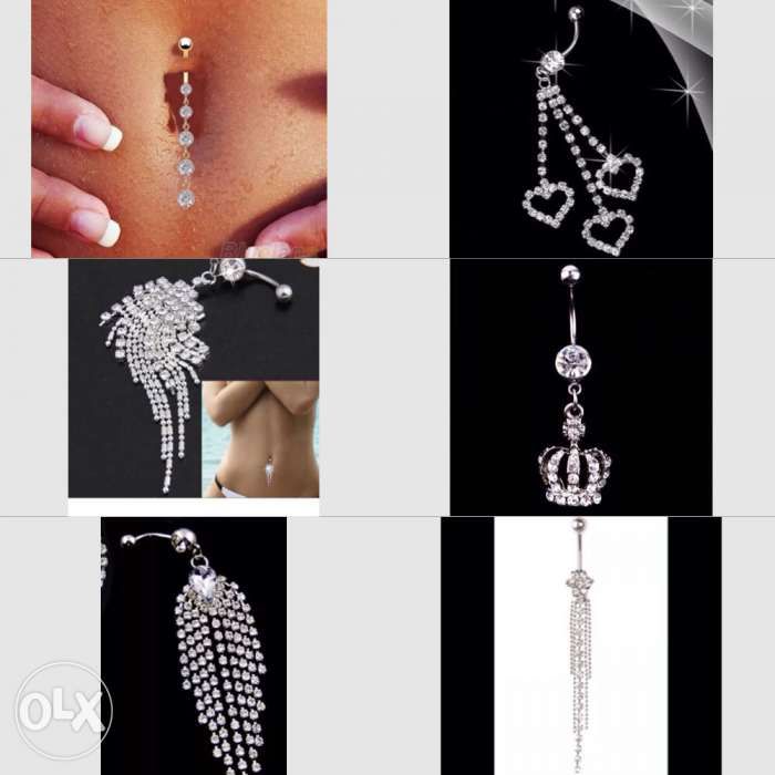 Piercing Pierce Cercel buric superb cristale Swarovski lungi