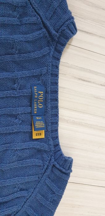 POLO Ralph Lauren Cable Pima Cotton V - Neck S ОРИГИНАЛ Дамски Пуловер