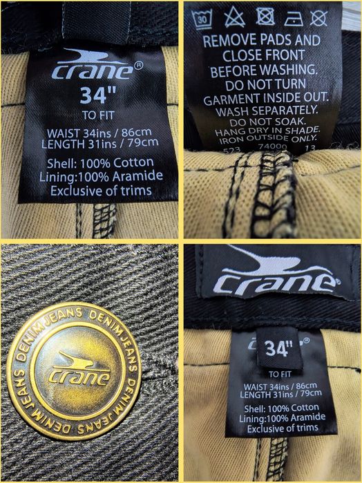 Blugi moto cu Kevlar și protecții, Crane, W34L31