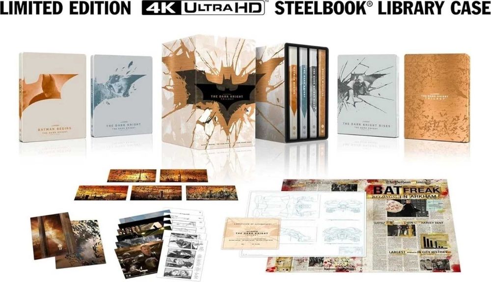 The Dark Knight Trilogy 4K UltraHD Steelbook -Трилогията Черният рицар