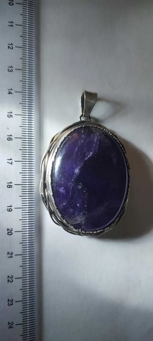 Кулон серебряный с камнем АМЕТИСТ