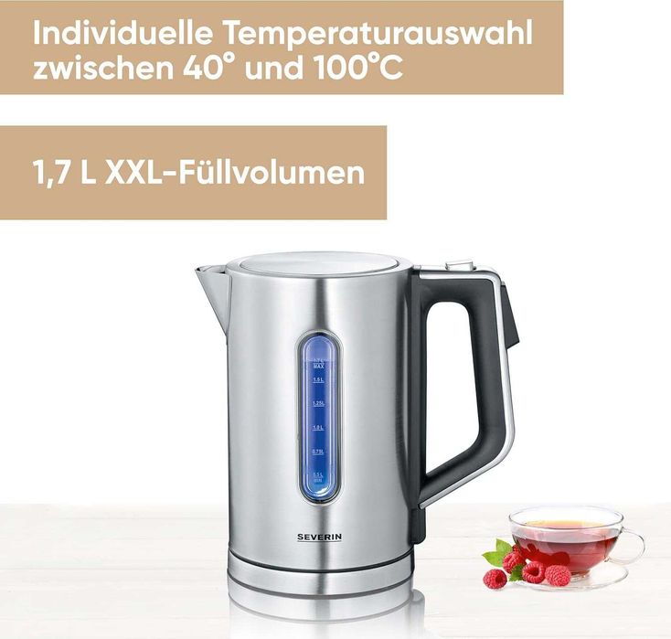 Електрическа кана от неръждаема стомана Severin 1.7L (WK 3418) 3000W