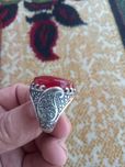 Мужской перстень из серебра с натуральным камнем
