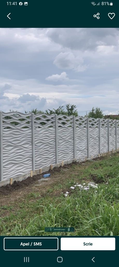 Gard garduri Montaj gard placi beton Dâmbovița București Brașov Prahov