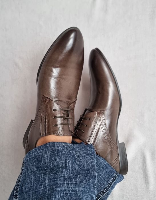 Мужская обувь из натуральной кожи, туфли. Размер 41, 43