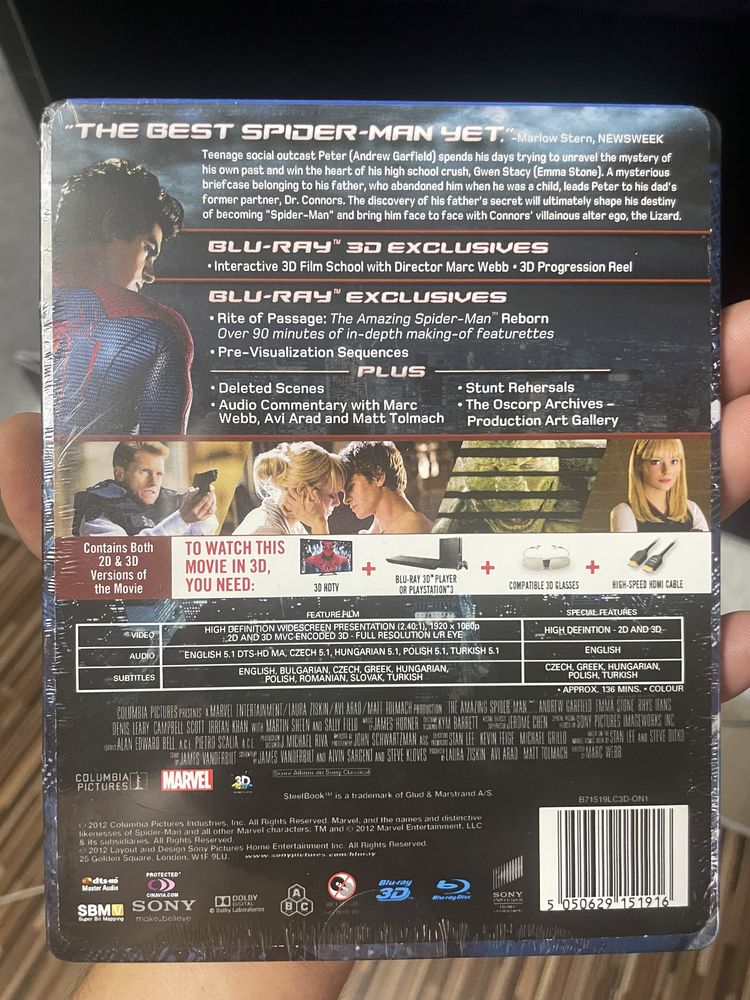 Vand blu ray The Amazing Spider Man 3D+2D steelbook