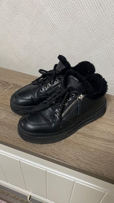 Женская обувь на зиму натуральная кожа и теплый мех