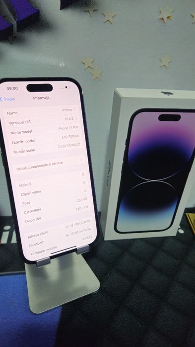 iPhone 14 Pro 5G 256GB Baterie:100%.Preṭ fix Ca Nou.