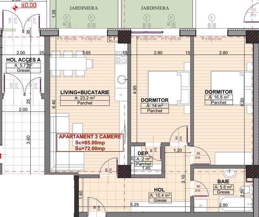 PF Vand Apartament 3 Cam Dec Parter. Moara de Vant.Investitie+ Chirias