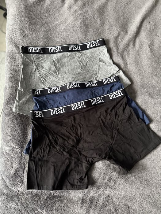 Diesel set 3 boxeri gri-negru-bleumarin marimea L noi originali