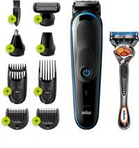 Aparat de ras si tuns Braun MGK5080, 9-in-1 cu aparat Gillette Flexbal