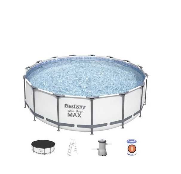 Piscina Copii Rotunda Cadru Metal 457x122cm SET Complet TrasGRATUIT CJ
