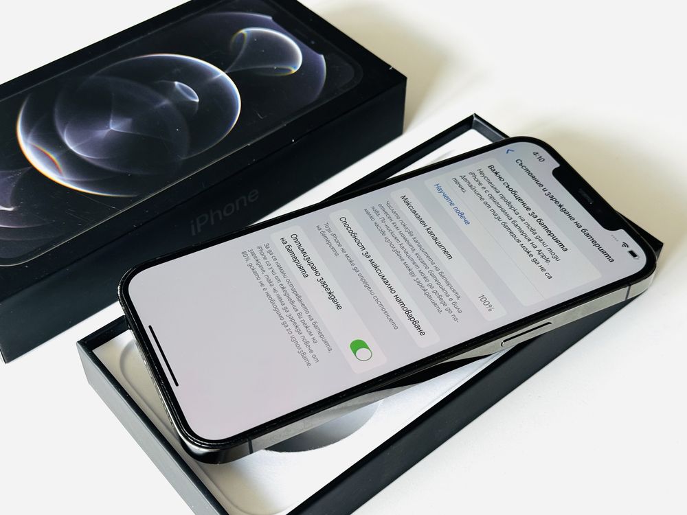 Iphone 12 Pro Max 256GB Graphite 100% Батерия! Гаранция 6 месеца