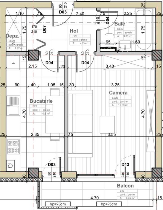 Vând apartament 1 cameră