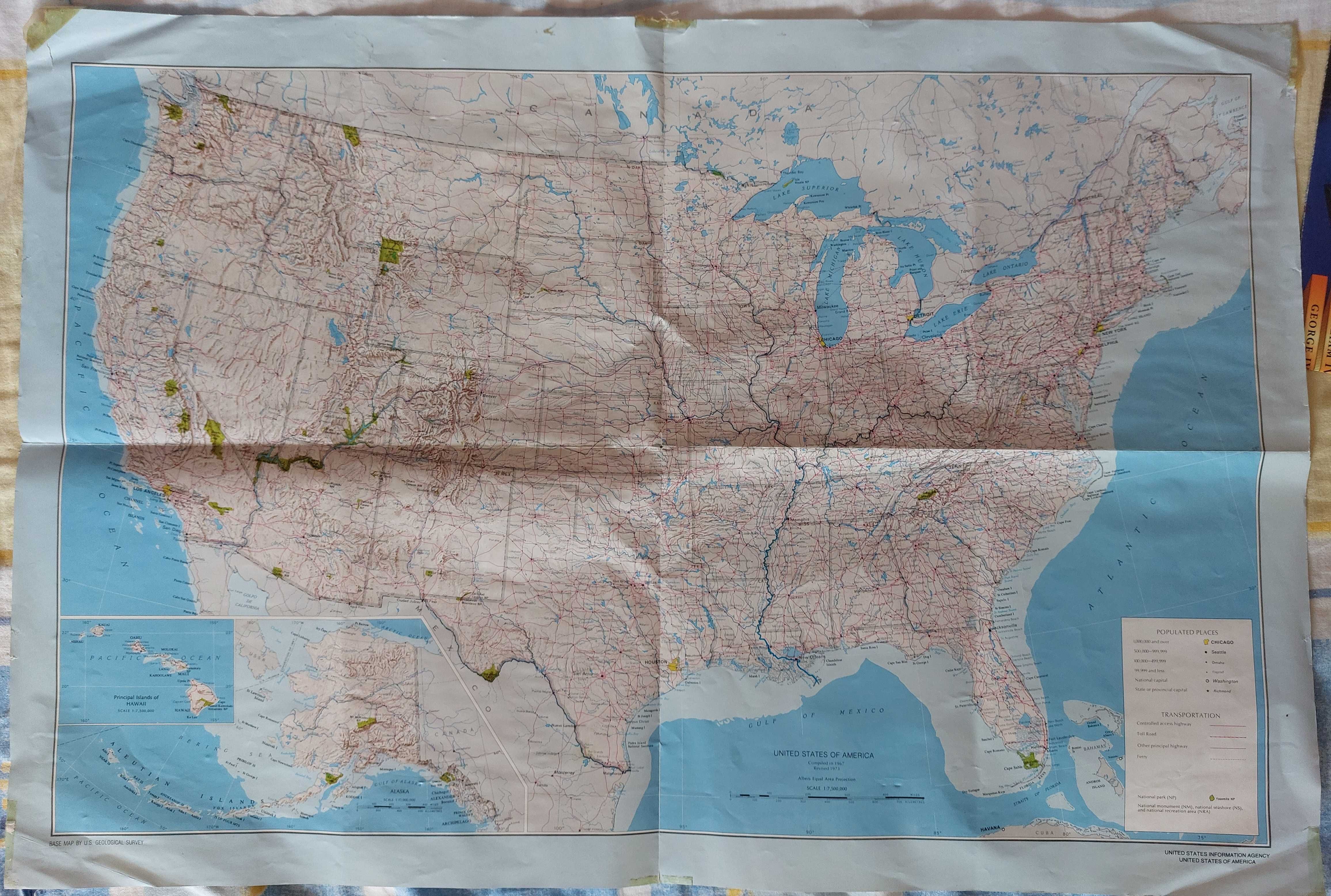 Afis Marea Britanie spectaculos, harta SUA mare