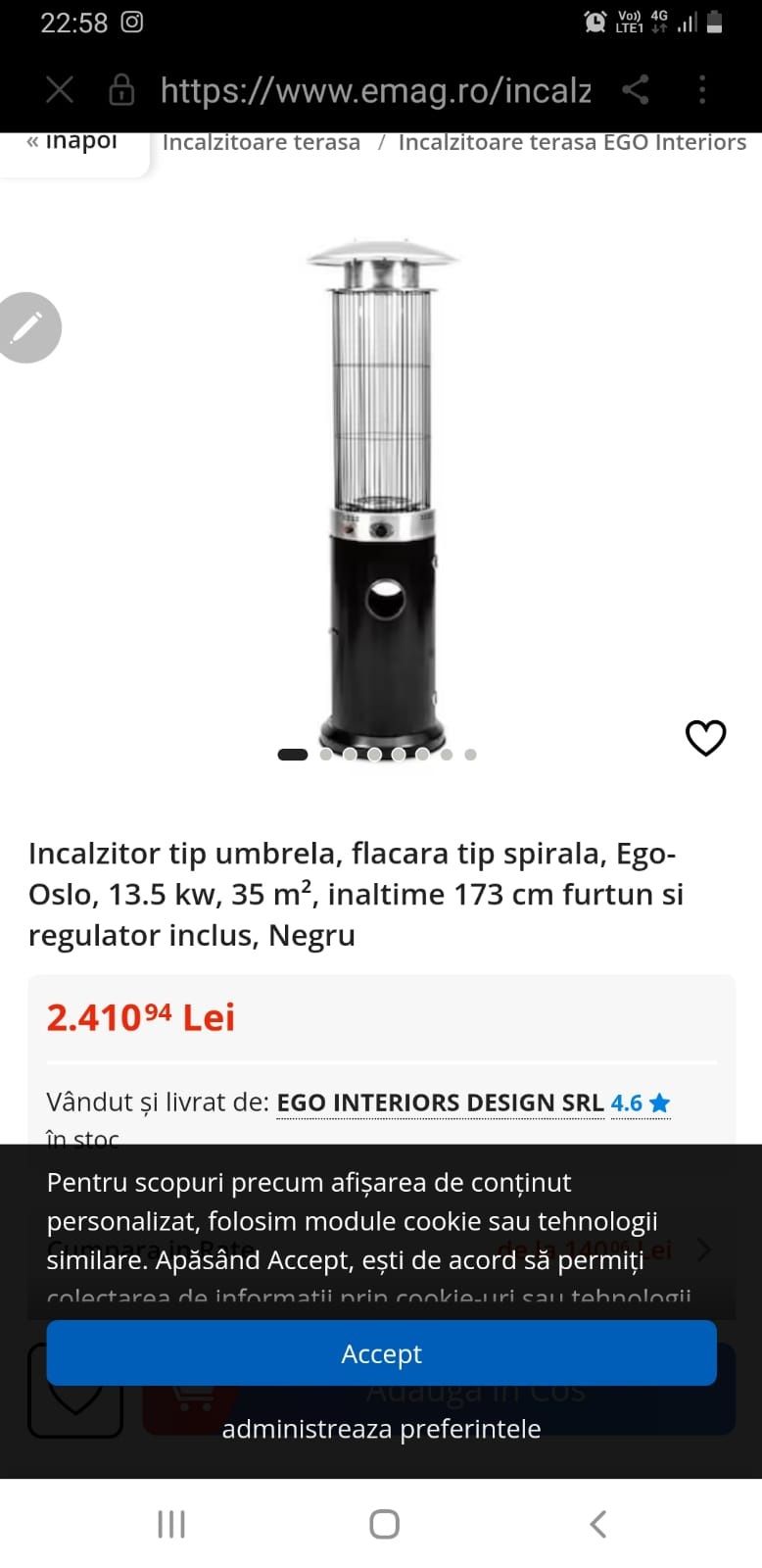 Incalzitor tip umbrela nou