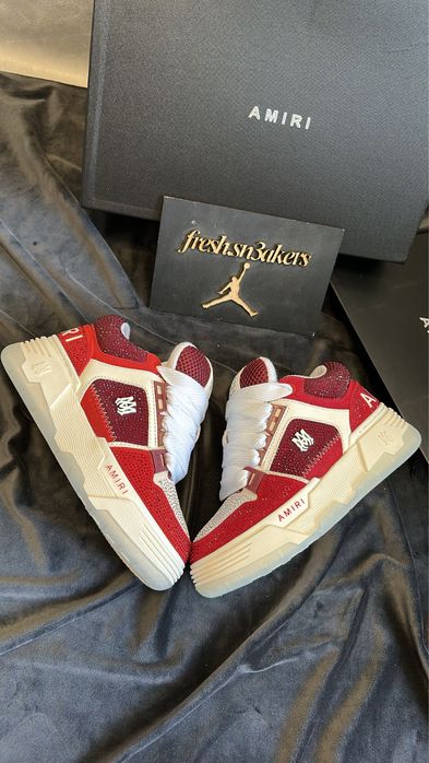 Amiri Ma-1 Crystal Burgundy Red (size 38)