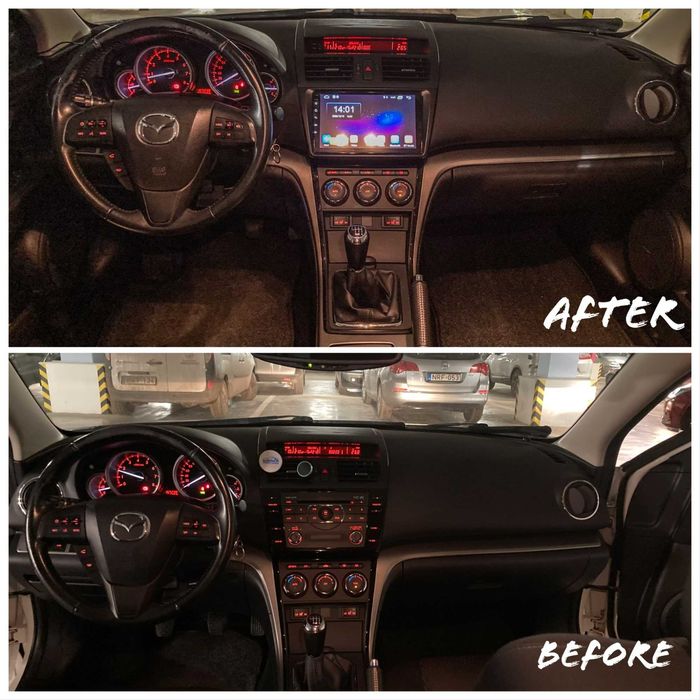 Navigatie Android 15 Dedicata Mazda 6 - QLed CarPlay AndroidAuto DSP