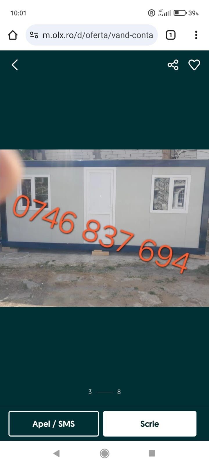 Vând container modular. Baie, birou, bucătărie, vestiar, grup sanitar