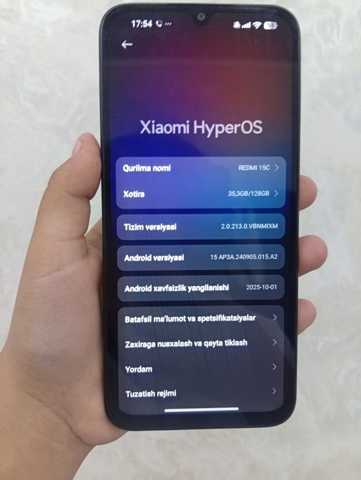 Redmi 15c 128 hotira