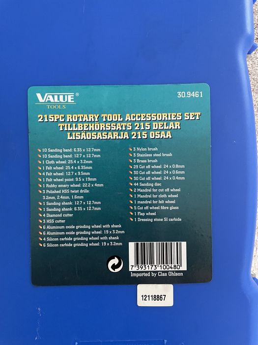 215 Set accesorii pentru gaurit, slefuit si polizat biax,