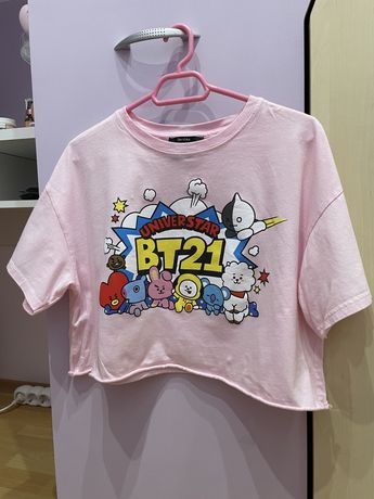 Розова тениска BT21