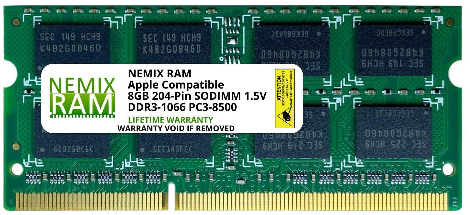 Memorii Laptop 8GB DDR3 8500S 1066 Mhz 1.5V