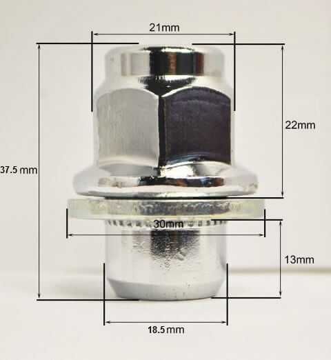 Гайка за Джанта М12х1.5 с шайба L37.5MM A21 TOYOTA /LEXUS /MITSUBISHI