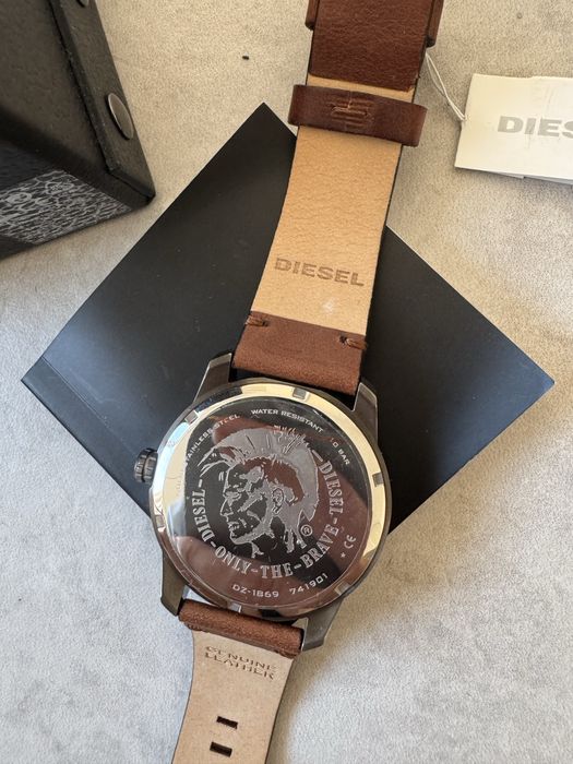 Ceas original Diesel bărbați,curea piele naturală,nou în cutie,cadou