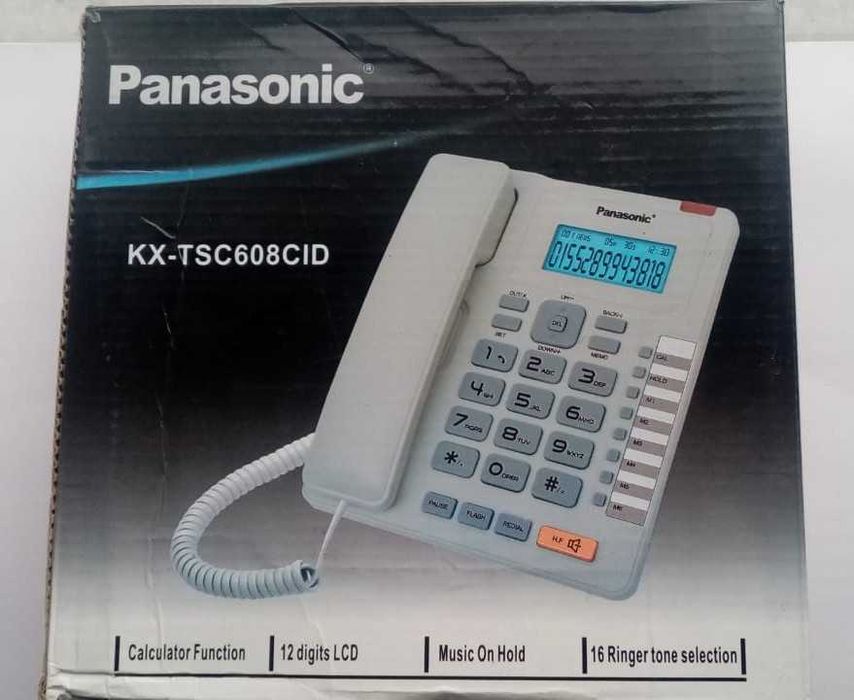 Телефон стационарный, фирма Panasonic, KX-TSC608CID, новый цвет черный