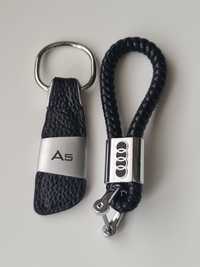 Breloc-Piele-Logo-Sigla-Emblema-Audi-A3-A4-A5-A6-A7-A8-Q3-Q5-Q7-Sline