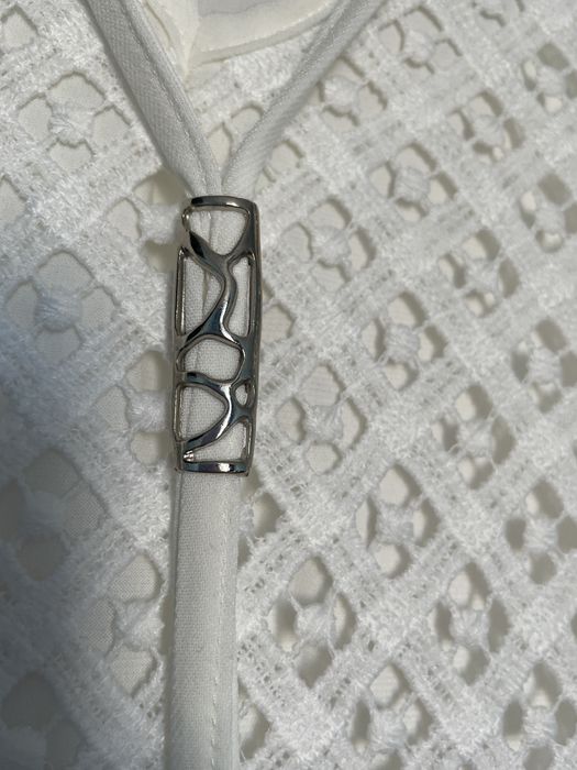 Уникална блуза бяла, цялата от бродерия - 2XL