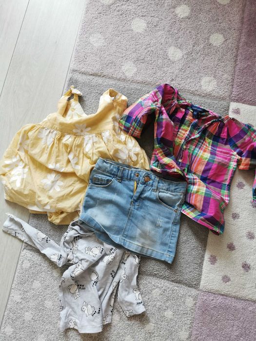 Lot hăinuțe fusta de blugi, rochie h&m