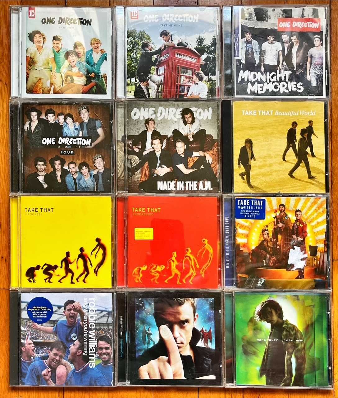 Lot CD orig: One Direction, Take That, East 17, Keating, Westlife,Five