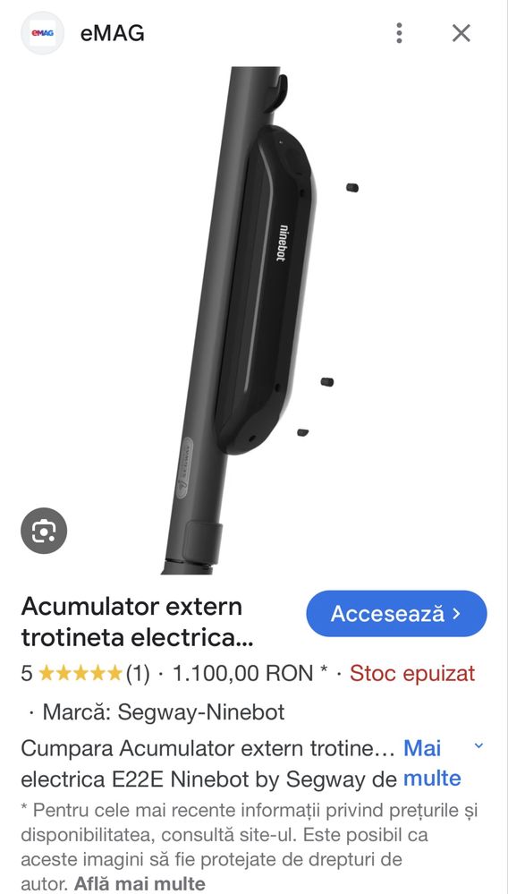Trotineta Ninebot Segway Autonomie 40 KM