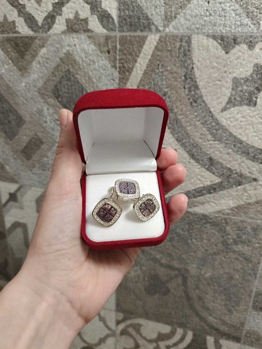 Набор кольцо + серьги в национальном стиле